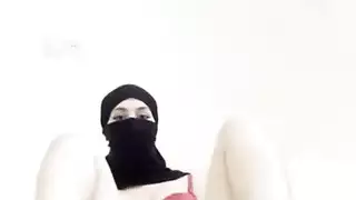 النقاب فتاة عربية الحجاب يستمني، اللعب كس، فرك البظر، المثيرة الخيال مسلم منفرد